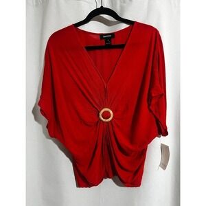 Women's karen Kane Rattan Buckle Twist Top